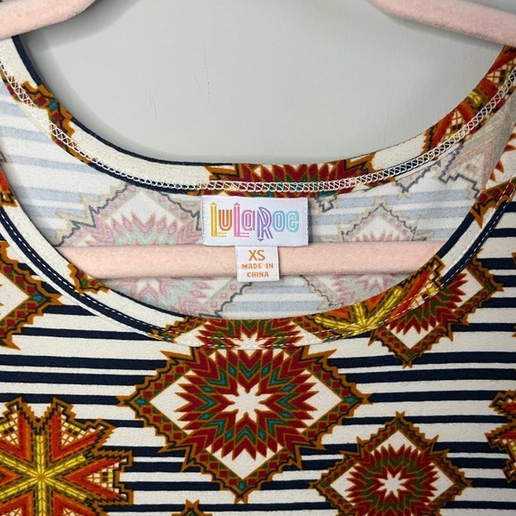 Lularoe Carly Dress Striped Geometric Super Soft (Legging Material) - Picture 3 of 10